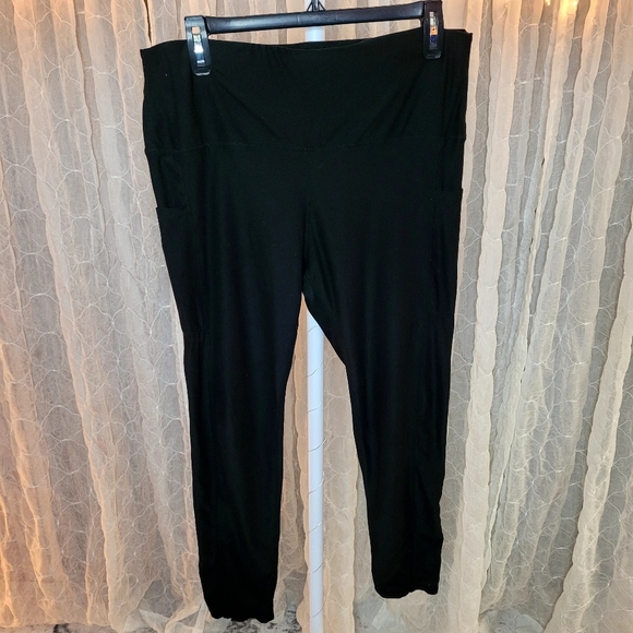 Shapermint Pants - Empetua Shapermint Black Neutral Buttery Soft Leggings Side Utility Pockets XL